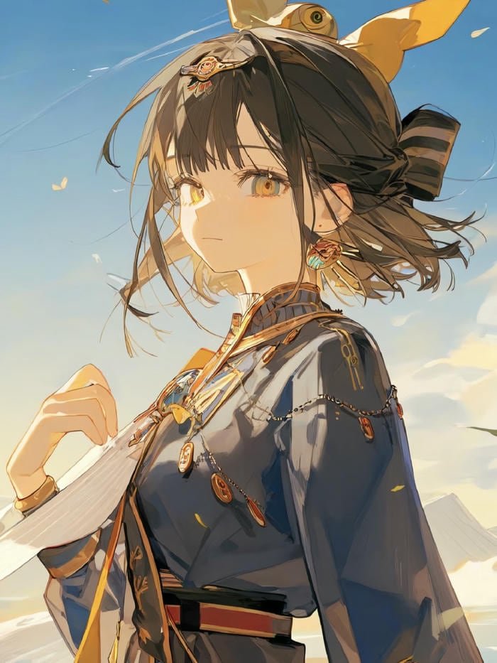 ảnh avatar anime nữ mắt màu vàng