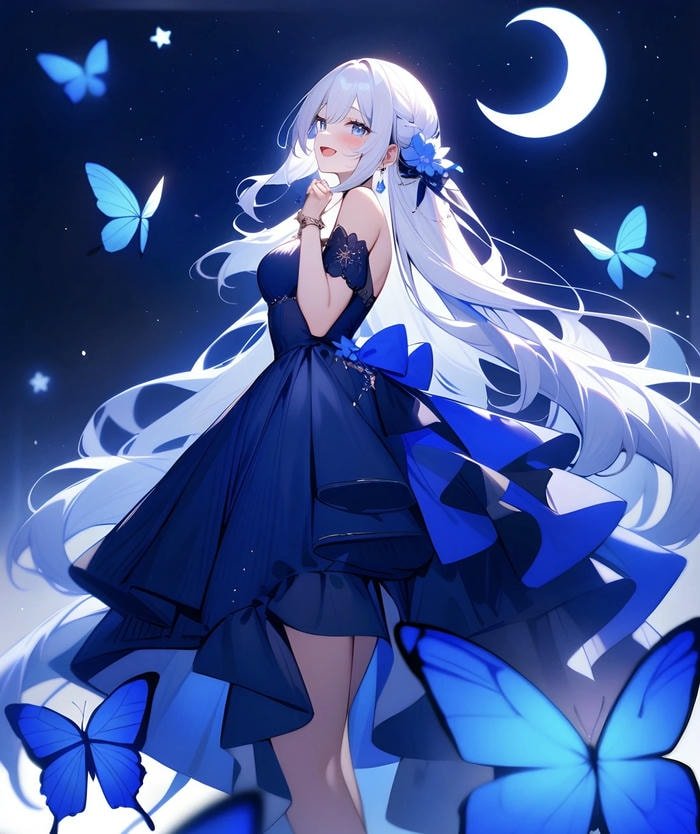 ảnh chi tiết anime hiếm dưới ánh trăng