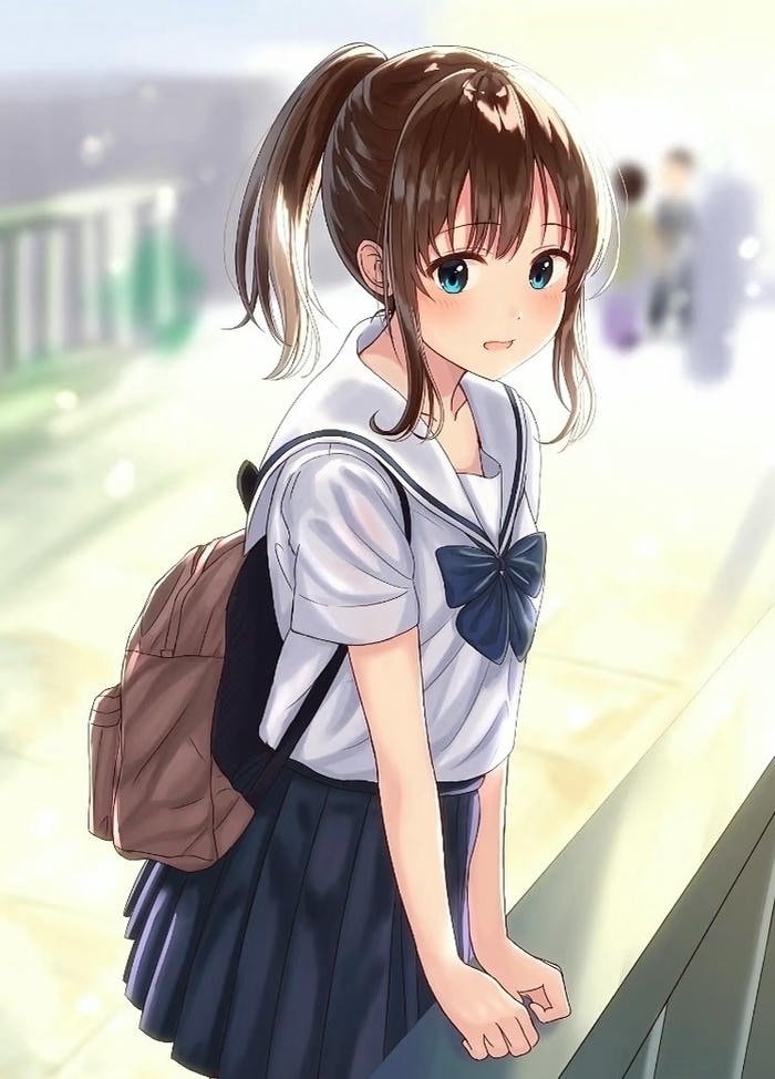 ảnh chi tiết ngoại hình nhân vật anime nữ học sinh