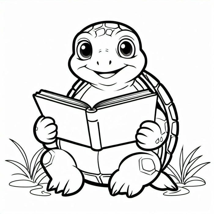 ảnh con rùa tô màu cho trẻ nhỏ