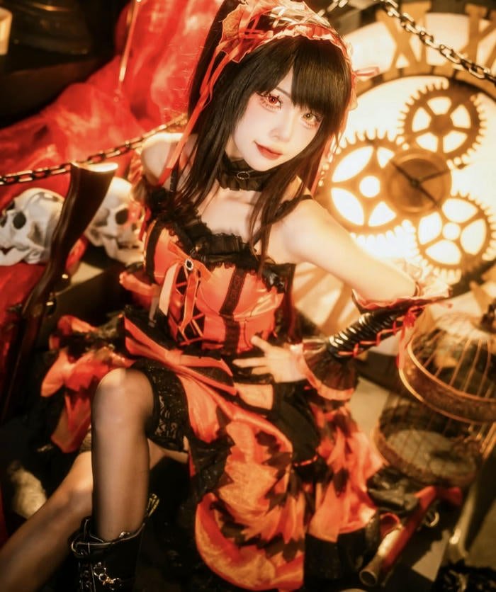ảnh cosplay Kurumi dễ thương xinh xắn