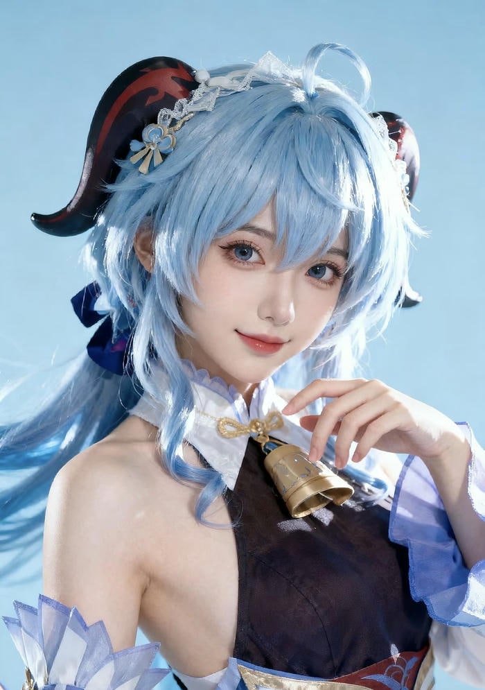 ảnh cosplay ganyu khuôn mặt đẹp