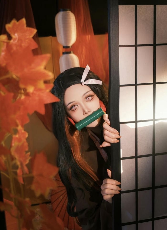 ảnh cosplay nezuko phong vị cổ