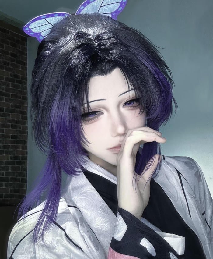 ảnh cosplay shinobu cận cảnh gương mặt