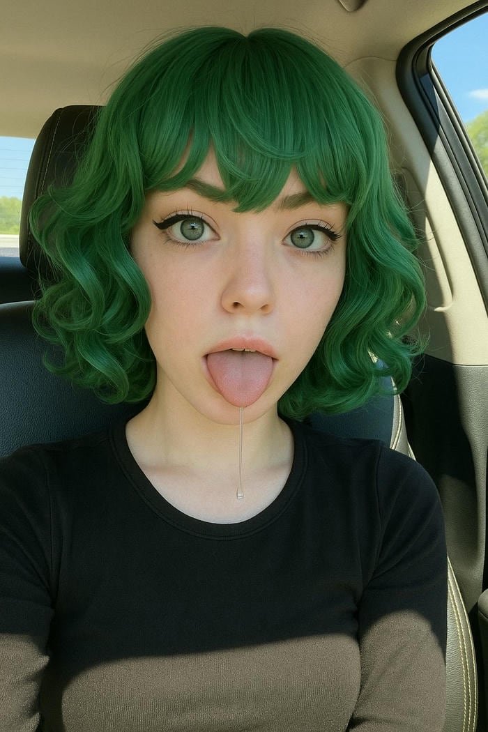 ảnh cosplay tatsumaki họa tiết đơn giản