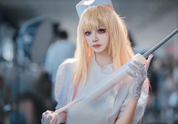 ảnh cosplay y tá bối cảnh y