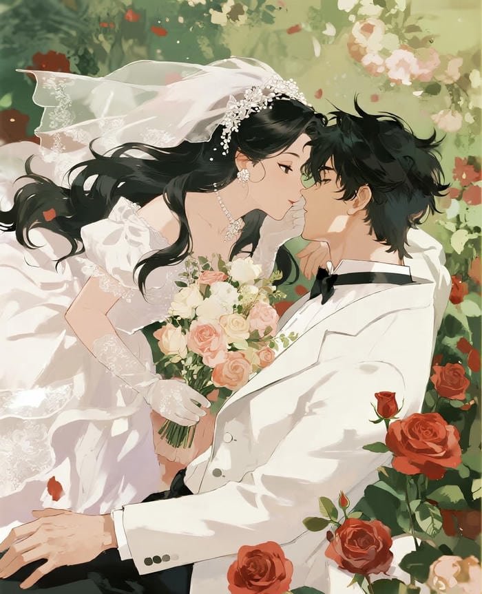 ảnh cưới anime gương mặt hiền dịu