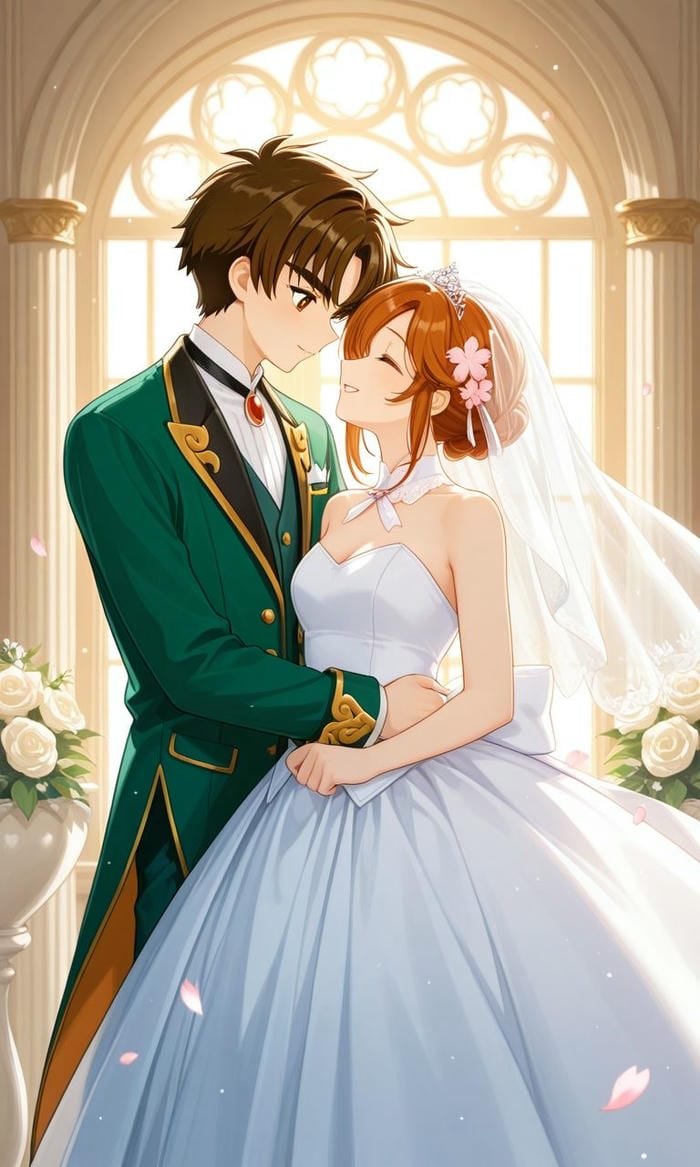 ảnh cưới anime hạnh phúc nhất