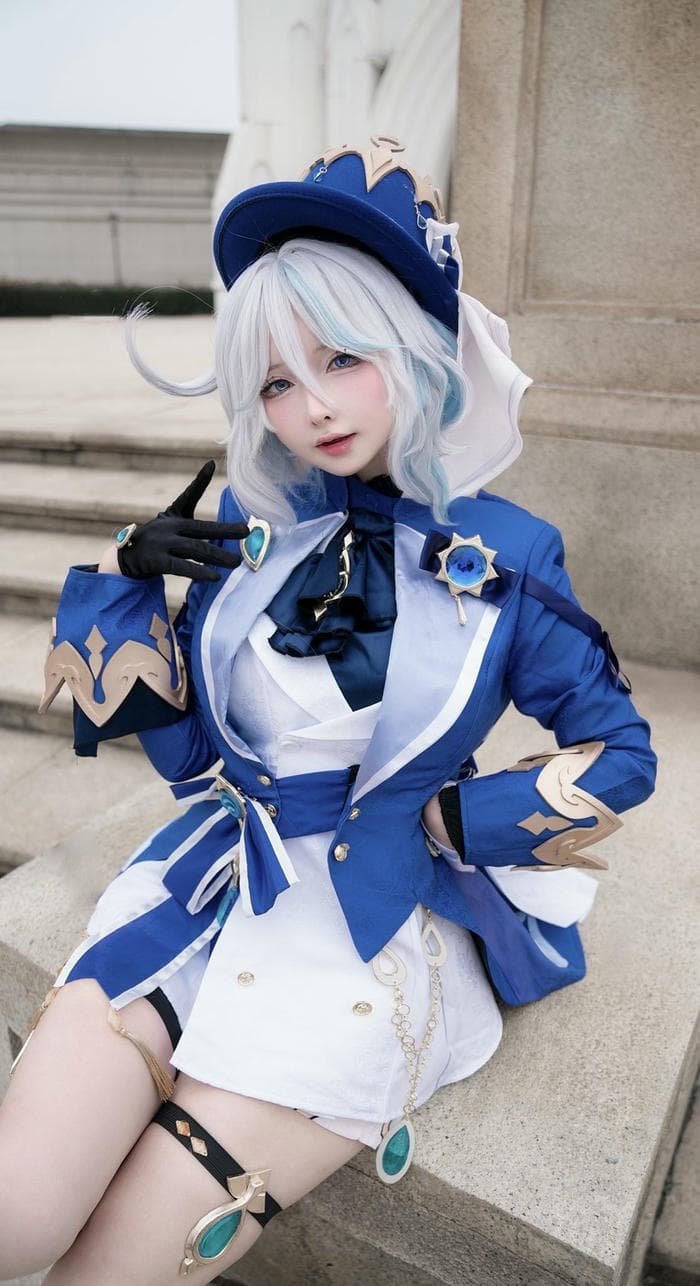 ảnh furina cosplay tạo dáng đẹp