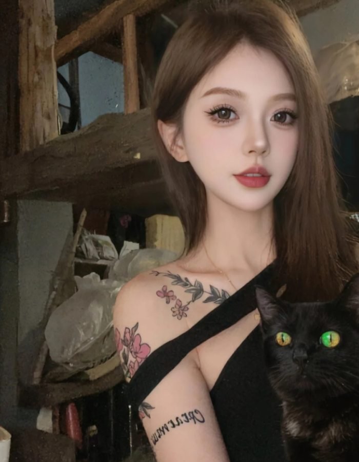 ảnh gái xinh xăm mình tạo cảm giác mạnh
