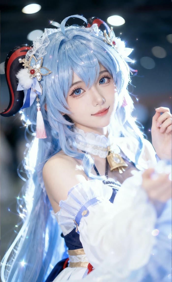 ảnh ganyu cosplay ánh mắt đẹp