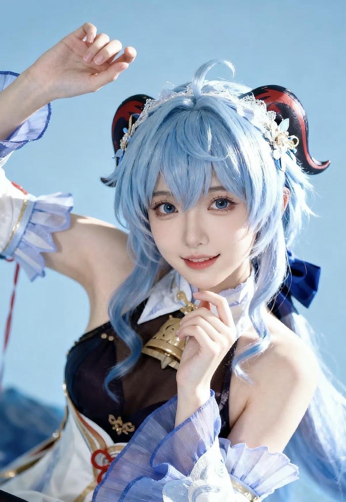 ảnh ganyu cosplay nét đáng yêu