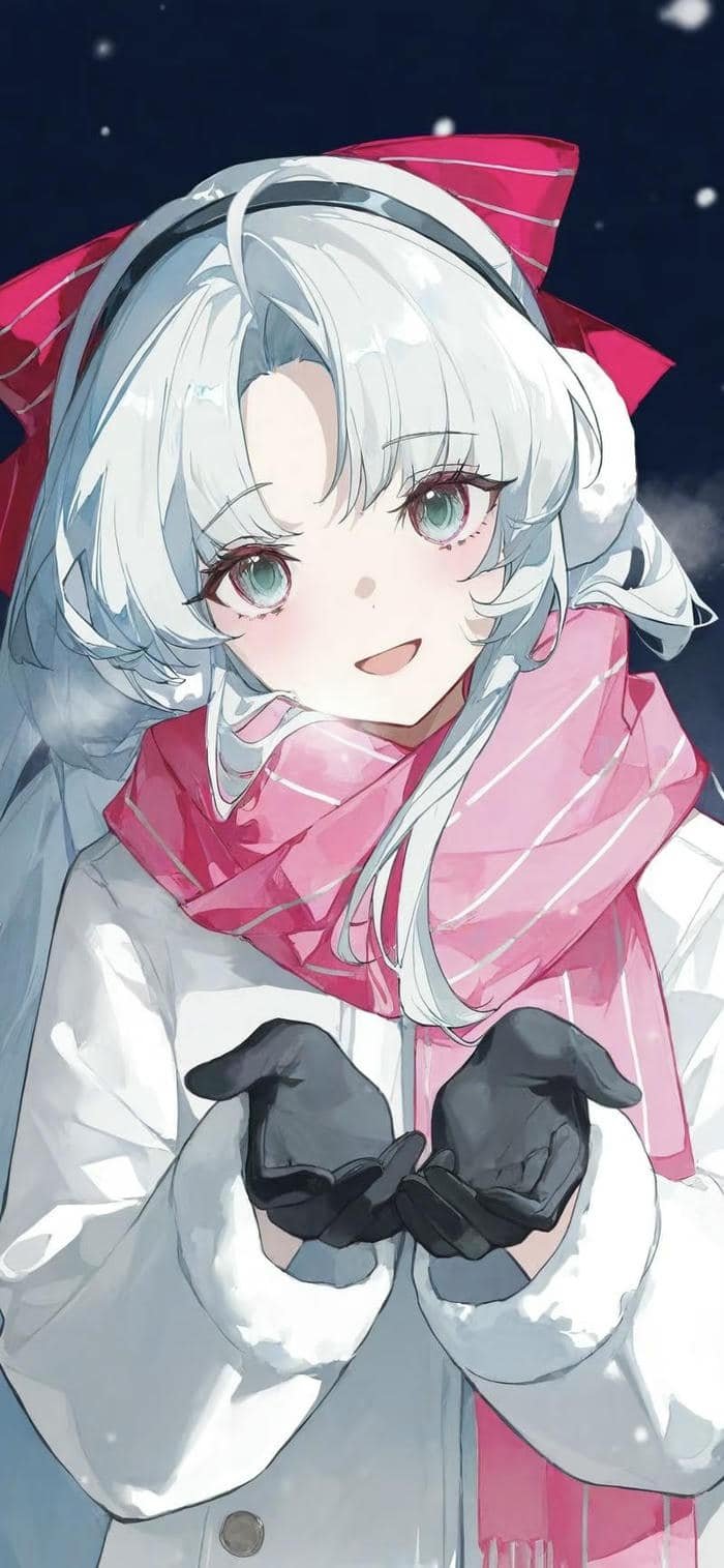 ảnh hình nền anime nữ bố trí tối giản