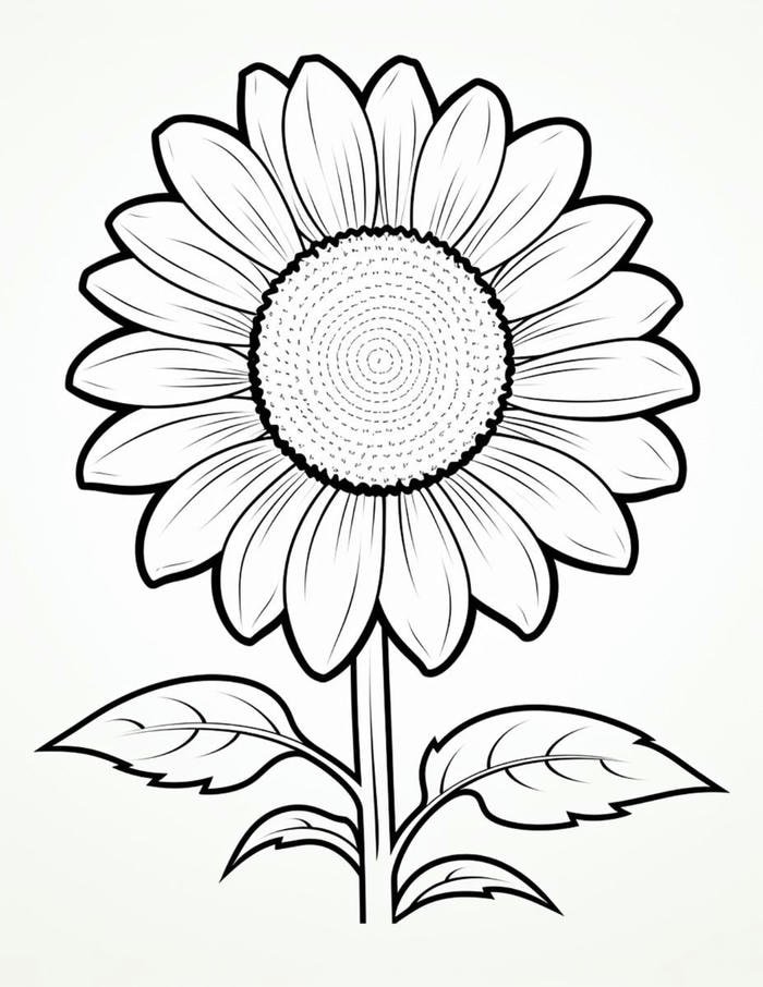 ảnh hoa hướng dương tô màu đẹp