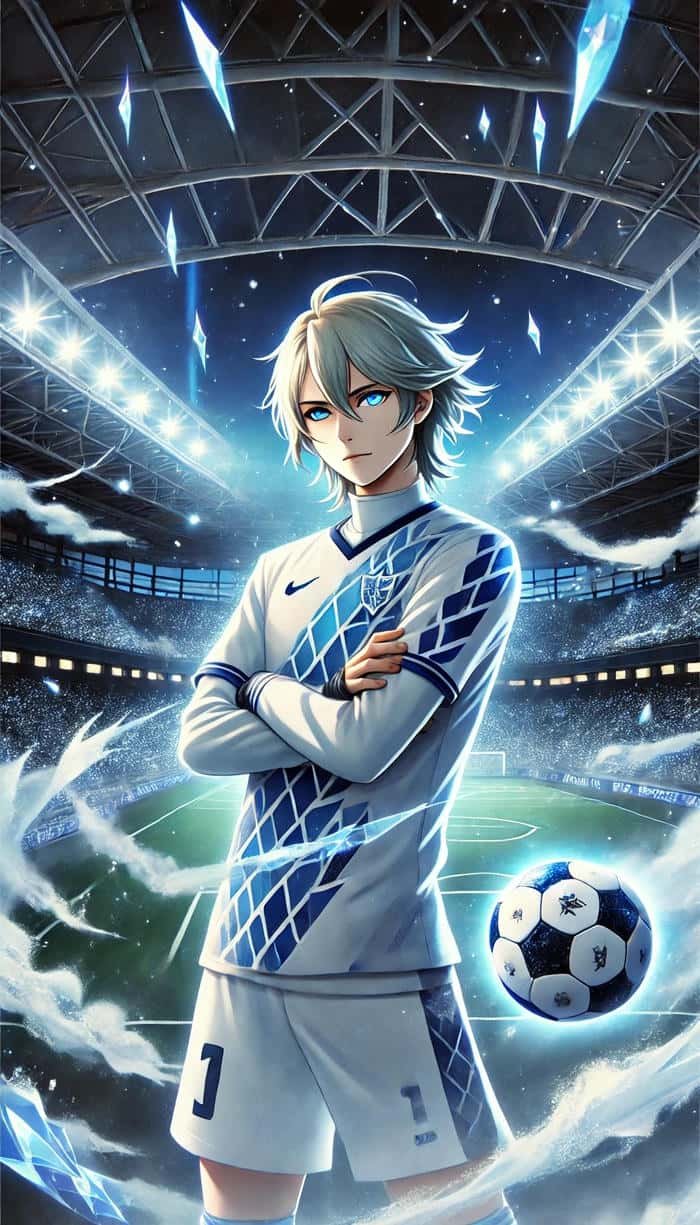 ảnh nam anime bóng đá đứng khoanh tay