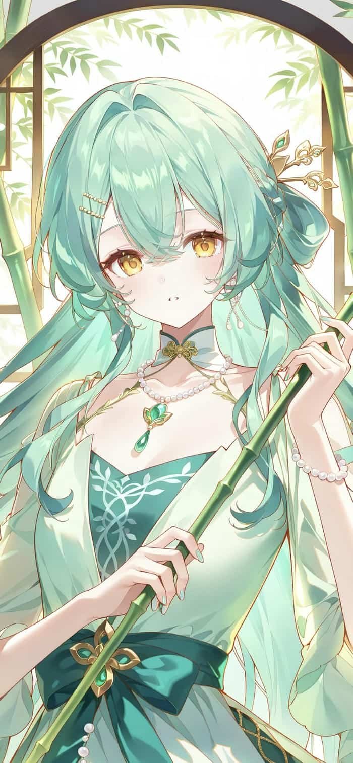 ảnh nền anime nữ nét vẽ nghệ