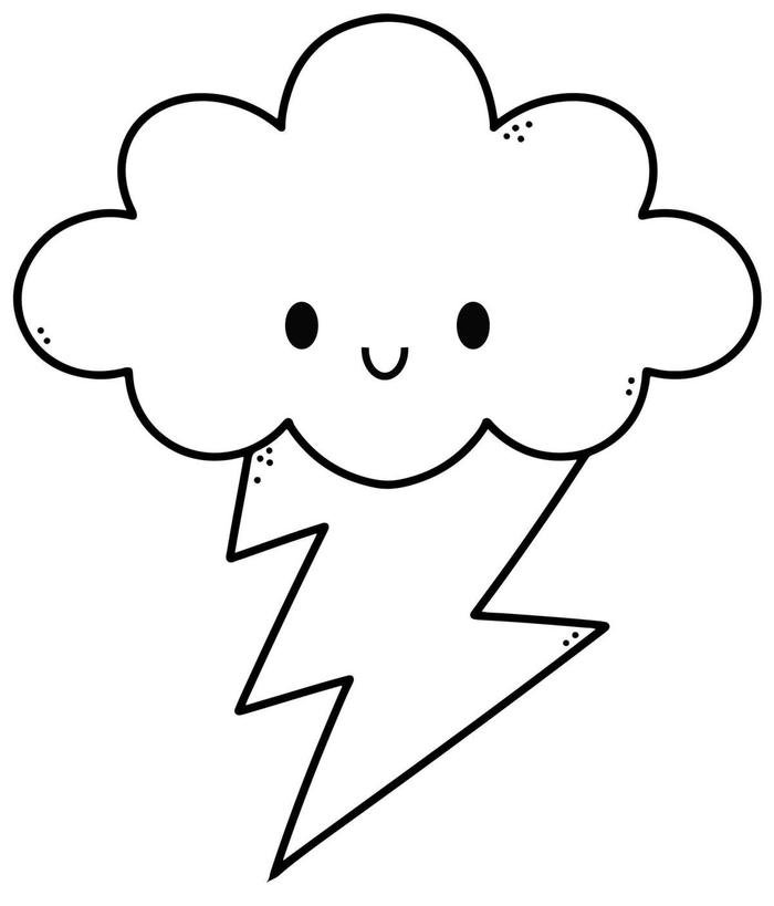 ảnh tô màu đám mây dễ nhìn