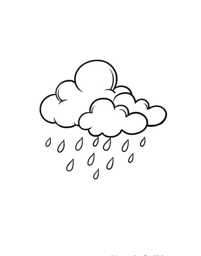 ảnh tô màu đám mây thân thiện