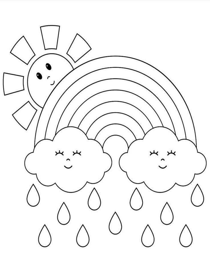 ảnh tô màu đám mây thuần khiết