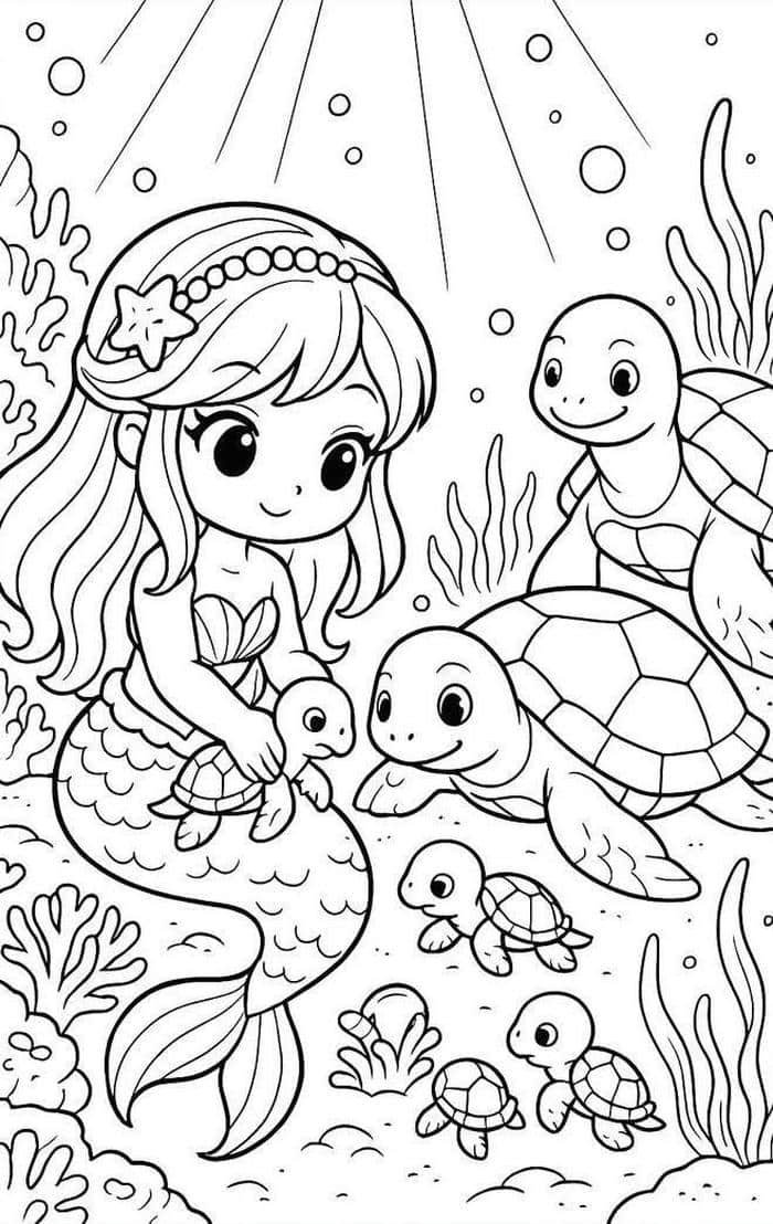 ảnh tô màu phong cảnh biển