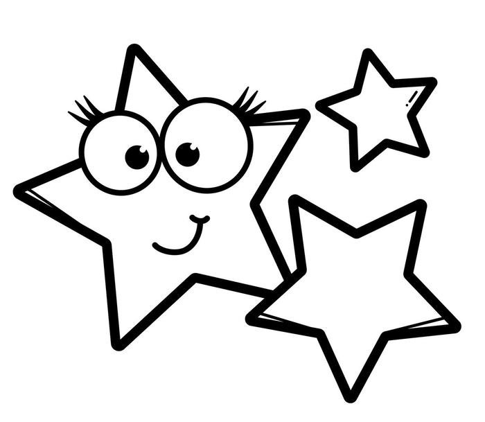 ảnh tranh tô màu ngôi sao sinh động