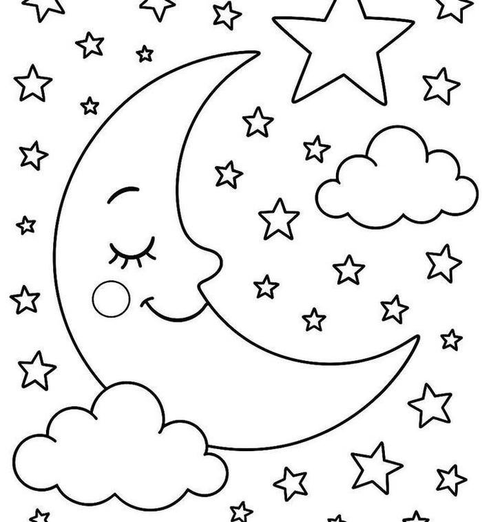 ảnh tranh tô màu ngôi sao tinh tế