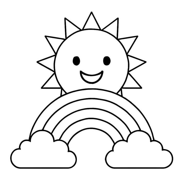 ảnh tranh tô màu ông mặt trời ngây thơ