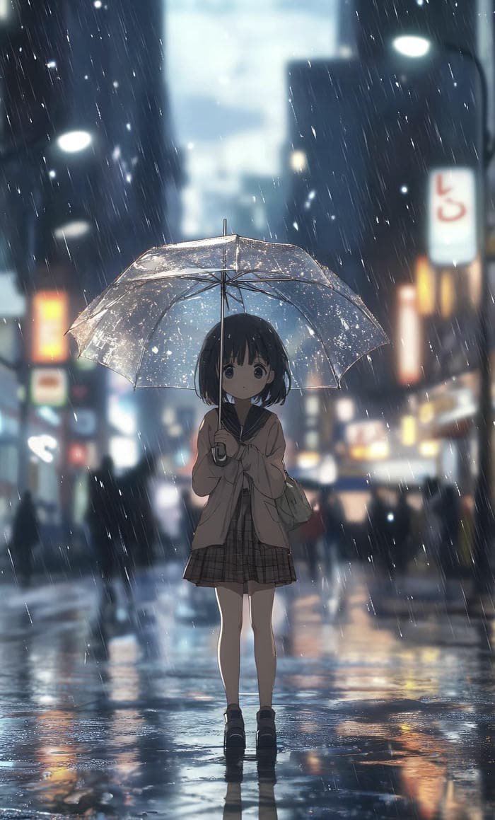 anime buồn giữa con phố nhỏ