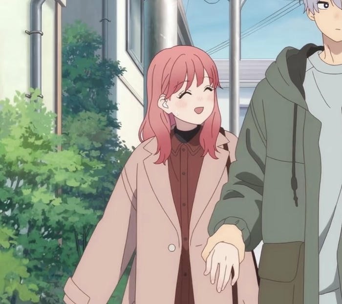 anime cầm tay trong buổi sớm