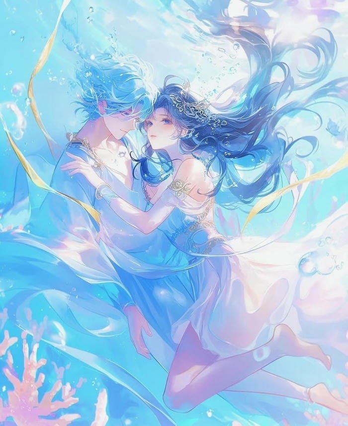 anime cặp đôi đẹp dưới biển
