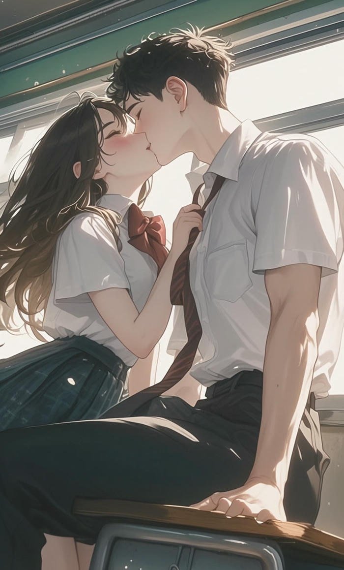 anime cặp đôi hôn nhau sưu tầm