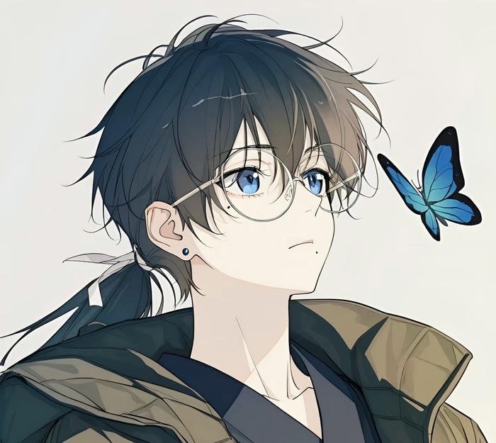 anime đeo kính gương mặt thư sinh