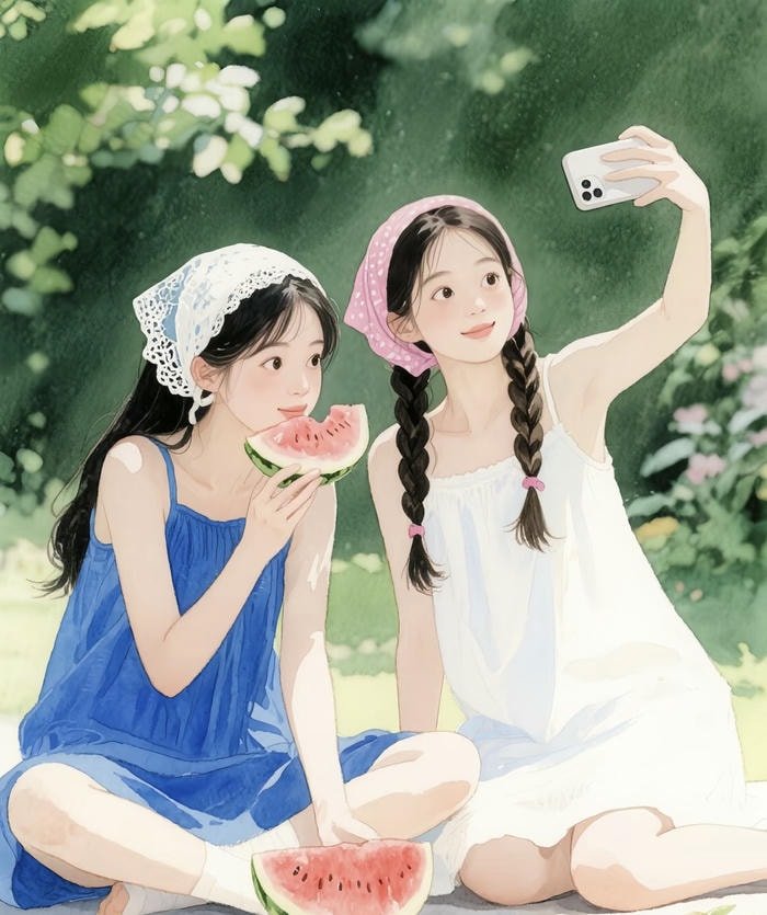 anime đôi bạn thân phong cách hiện đại
