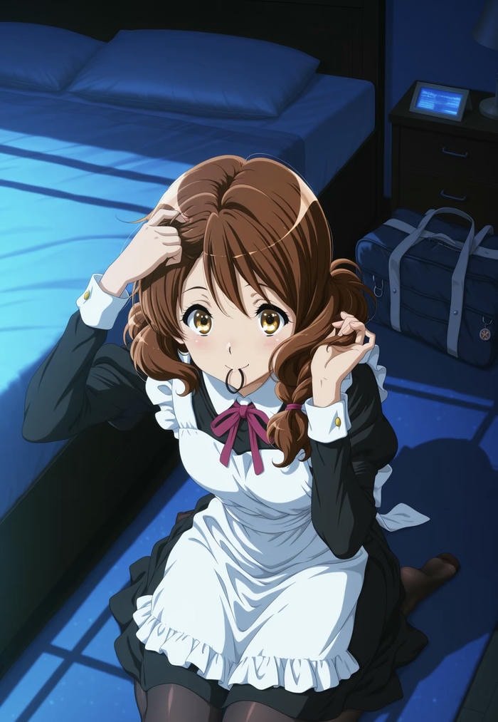 anime hầu gái thắt nơ gọn gàng