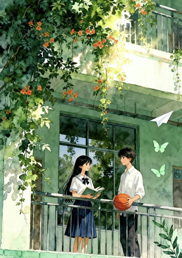 anime học đường bạn bè nói chuyện