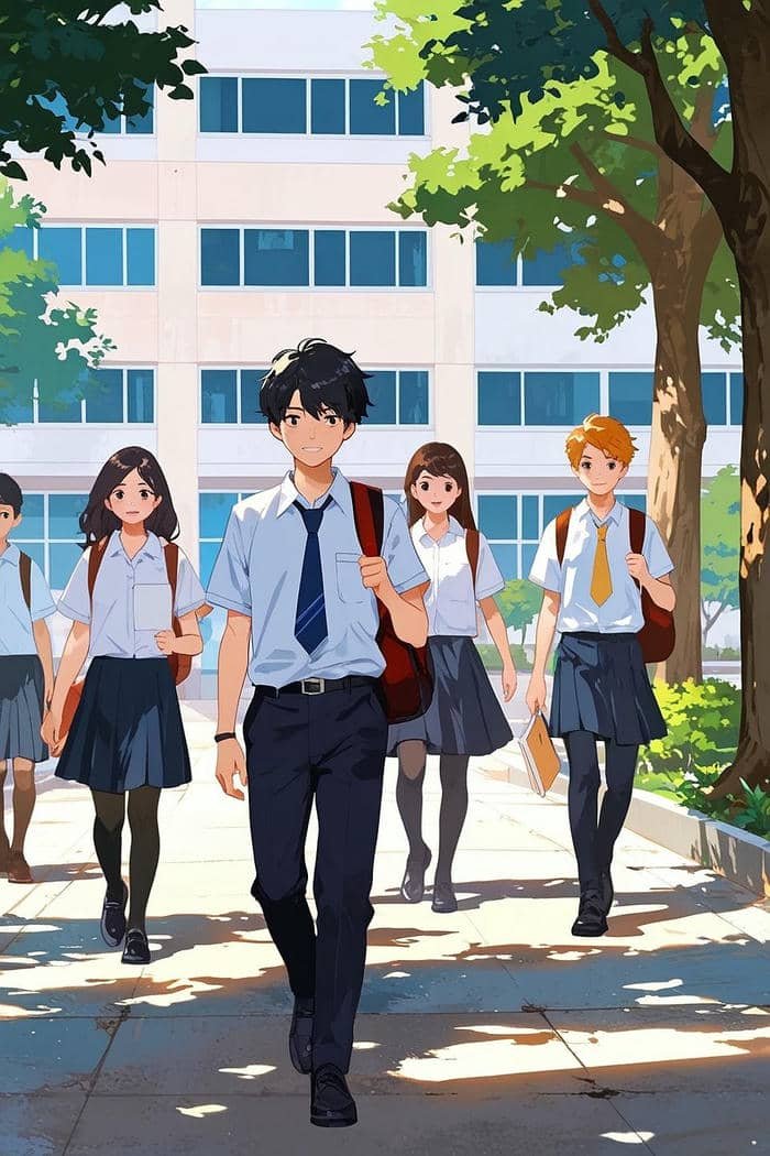 anime học đường trong môi trường giáo dục