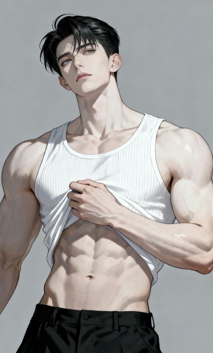 anime nam 6 múi ánh mắt sắc