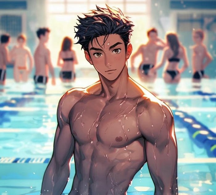 anime nam 6 múi phong cách lạnh lùng