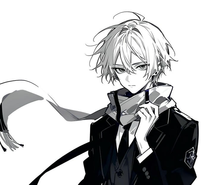anime nam đen trắng vẻ đẹp trầm
