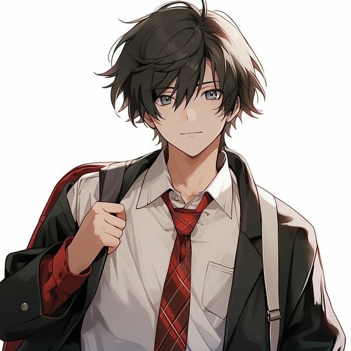 anime nam học sinh phong cách đơn giản