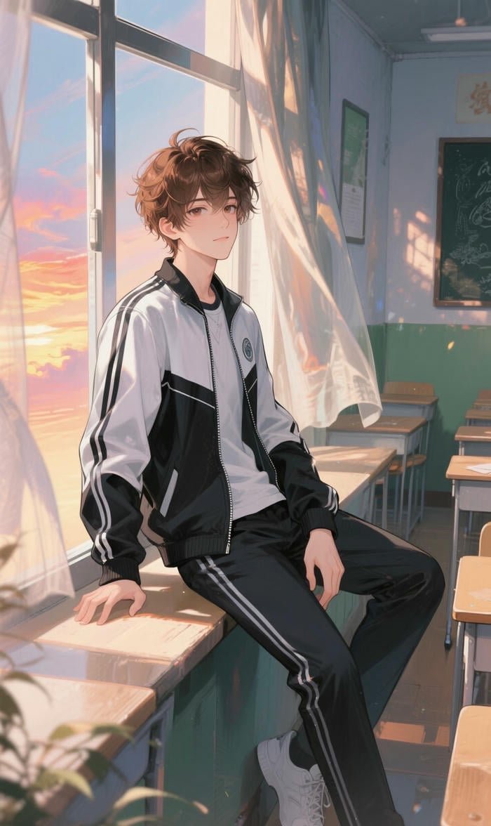 anime nam học sinh phong thái hiền lành