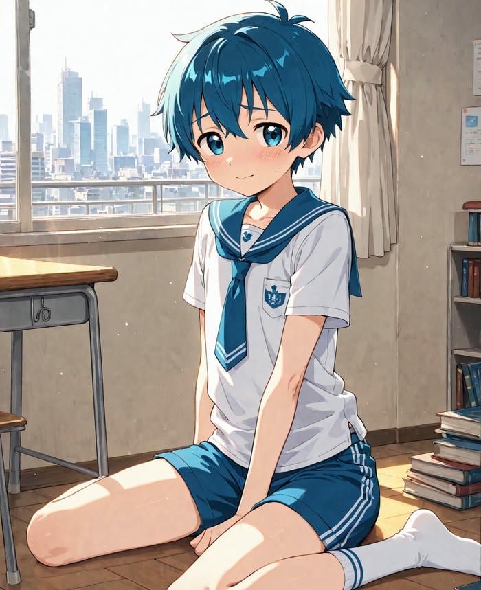 anime nam học sinh tóc ngắn học đường