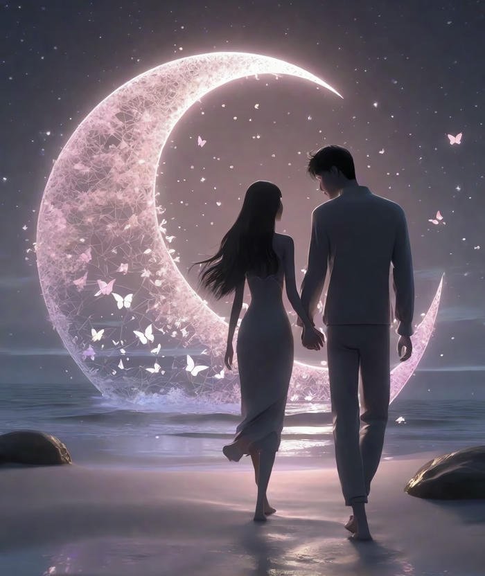 anime nắm tay dưới trời sao