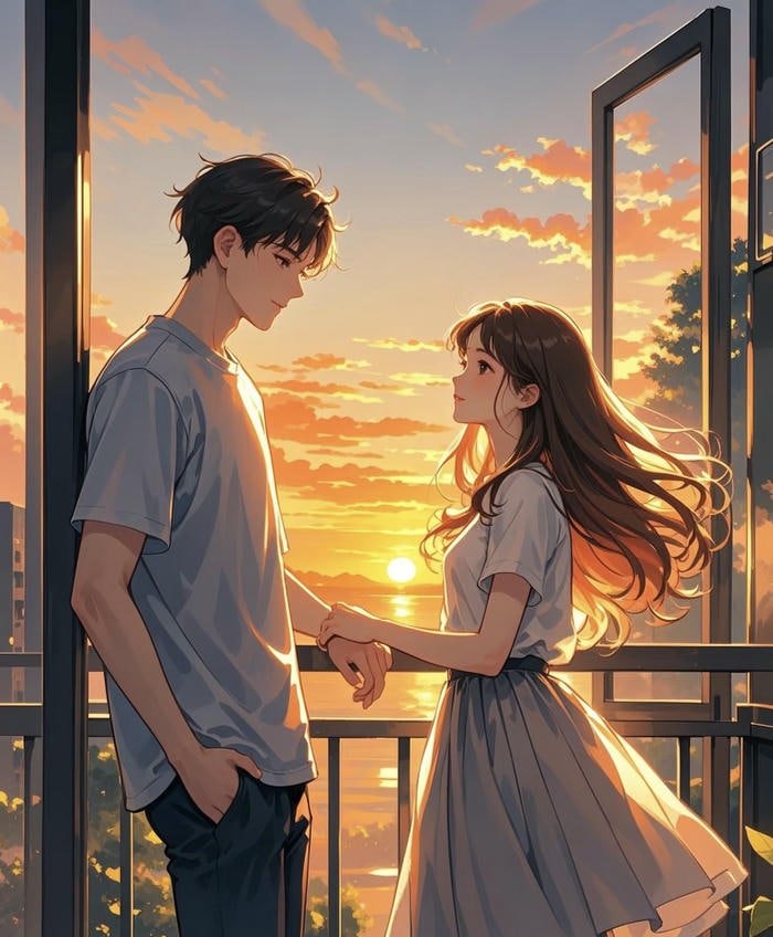 anime nắm tay trong chiều yên
