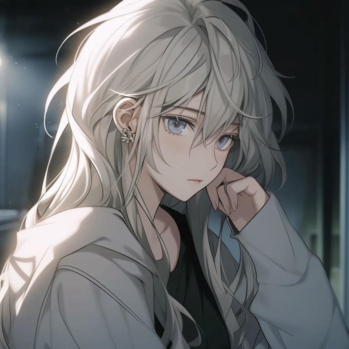 anime nữ avatar biểu cảm suy tư