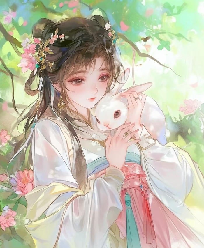 anime nữ cổ trang phong thái dịu dàng