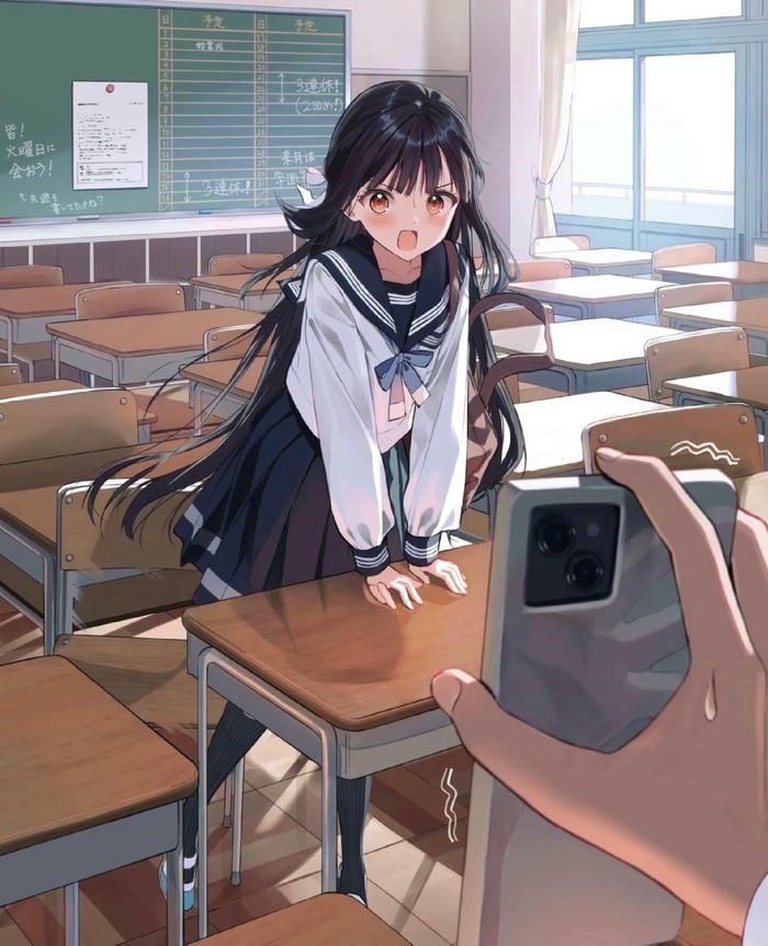 anime nữ học sinh dáng người nhỏ nhắn đáng yêu