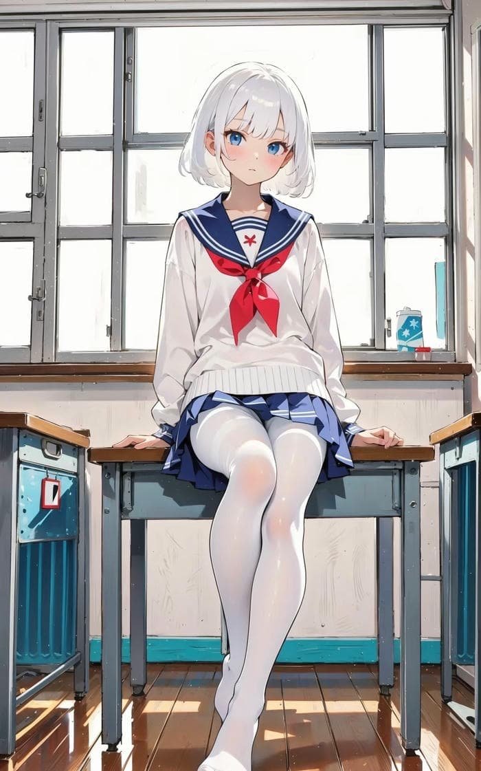 anime nữ học sinh lớp trưởng nghiêm túc chỉn chu