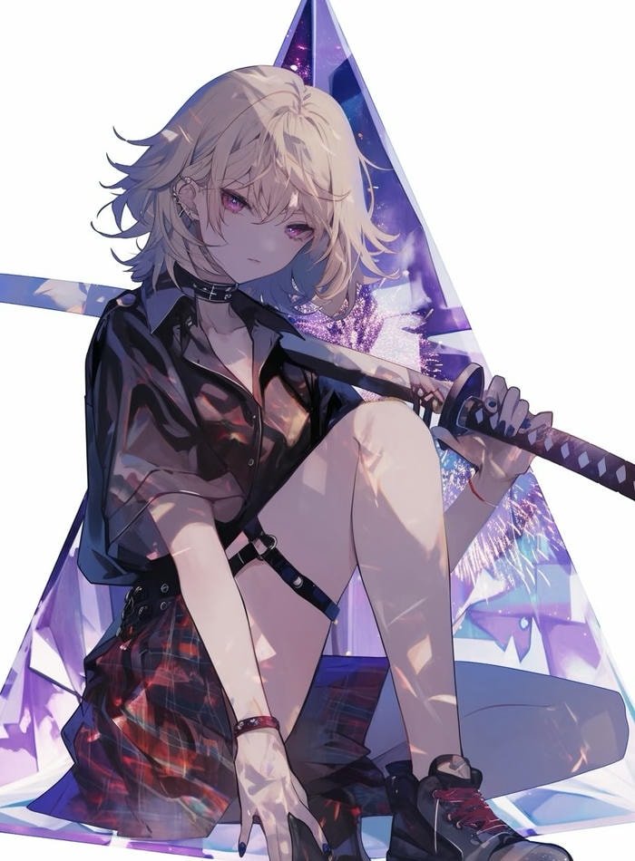anime nữ ngầu ánh mắt sắc lạnh