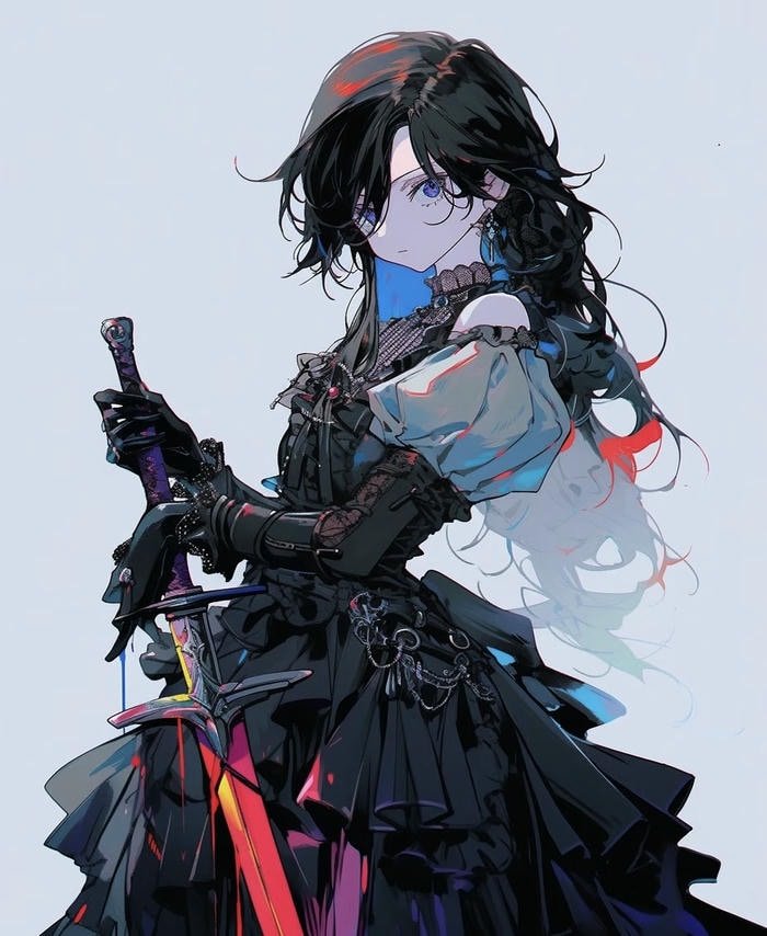 anime nữ ngầu tạo hình ấn tượng mạnh